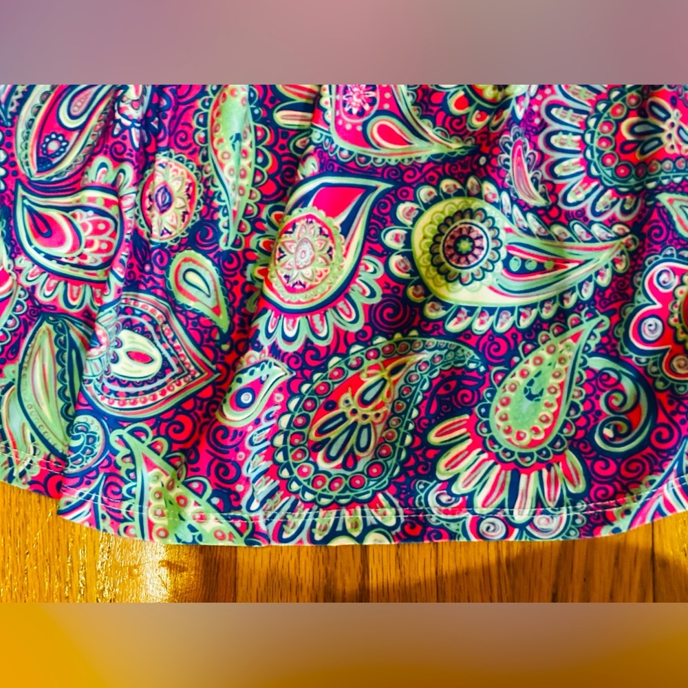simply Southern Seahorse Paisley Tunic Top 3/4 sleeve pink aqua purple small - Picture 4 of 4